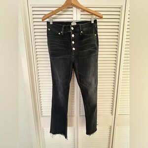 J. Crew Black High Rise Button-Fly Jeans